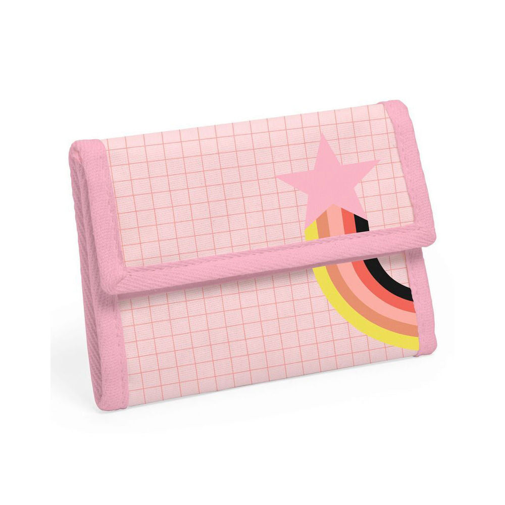 Djeco 14x9cm Pop Wallet Coated Canvas Kids/Children Money Holder 3y+ Pink