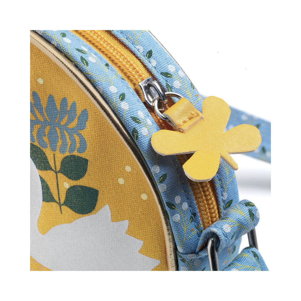 Djeco 18cm Swan Round Handbag Cotton/Poly Kids/Children Travel Pouch 4y+