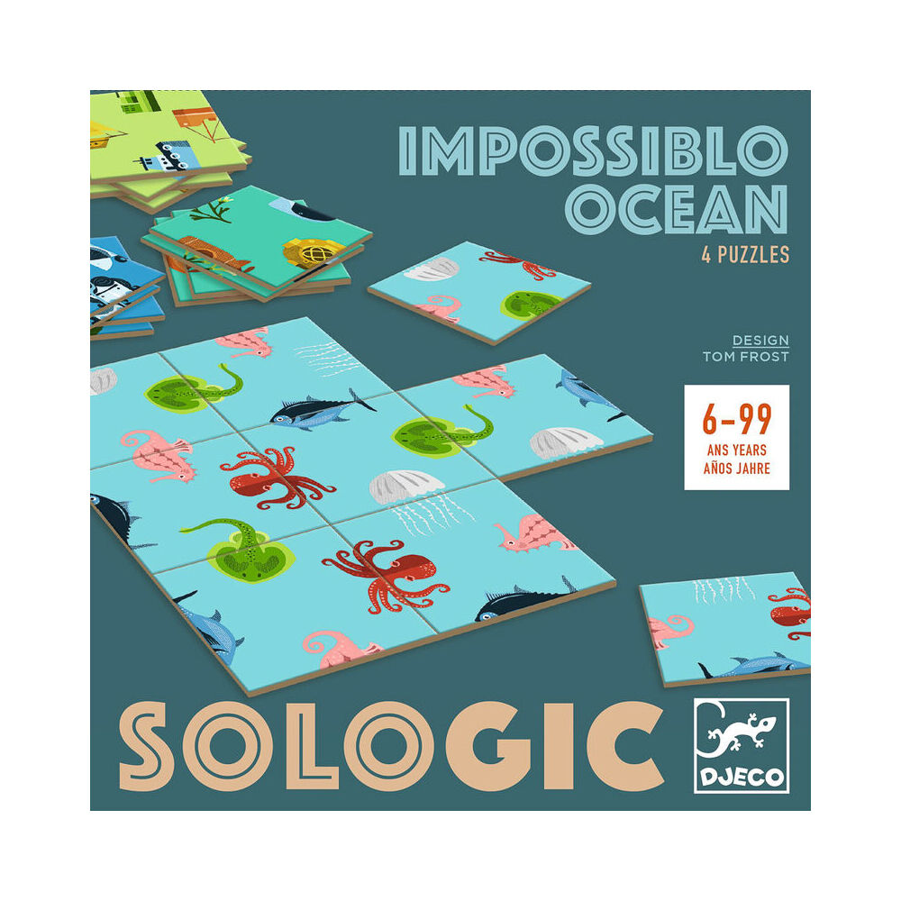 Djeco Impossible Ocean Puzzle Challenges Board Game Logic Play Set 6y+ (4 Pieces)