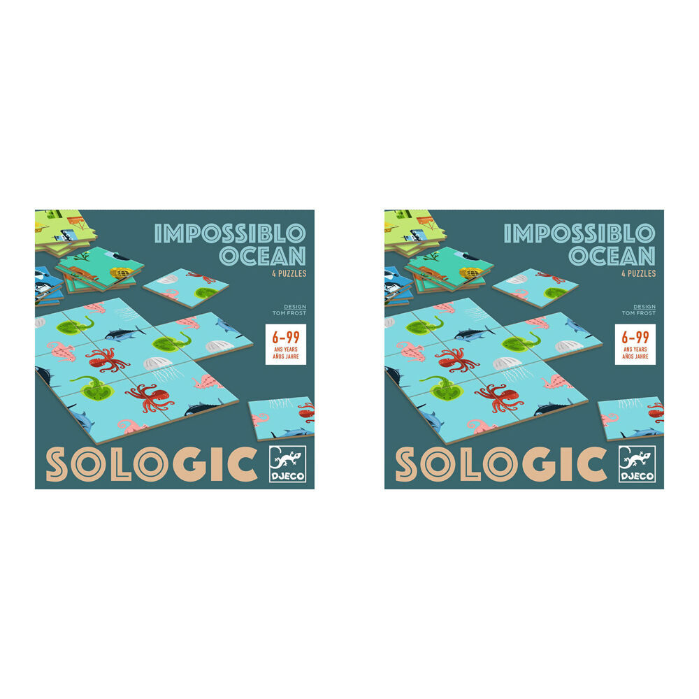 Djeco Impossible Ocean Puzzle Challenges Board Game Logic Play Set 6y+ (8 Pieces)