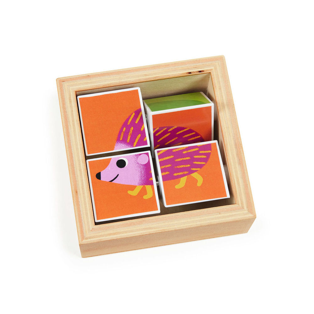 Djeco Tournibist Wooden Swivel Puzzle In Frame 10cm Kids Play Toy 2y+ (18 Pieces) — image 2