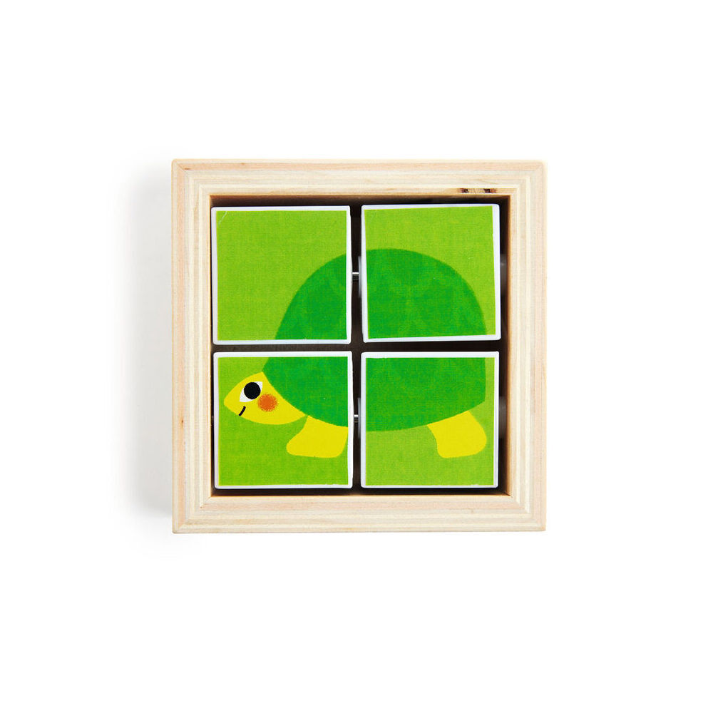 Djeco Tournibist Wooden Swivel Puzzle In Frame 10cm Kids Play Toy 2y+ (18 Pieces) — image 4