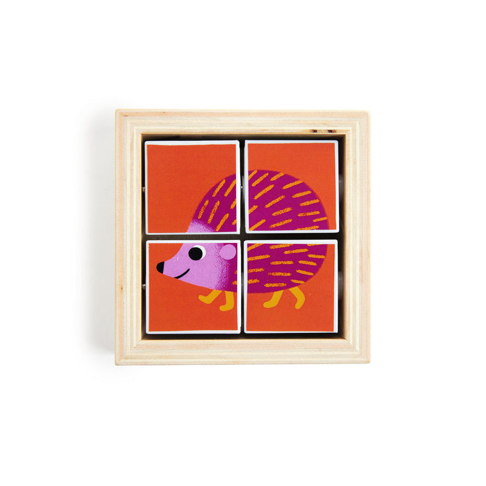 Djeco Tournibist Wooden Swivel Puzzle In Frame 10cm Kids Play Toy 2y+ (18 Pieces) — image 5
