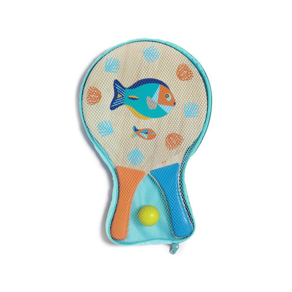 Djeco Wood Sea Beach Racket Set w/ Ball Outdoor Play Toy Kids/Children 5y+ (2 Pieces)