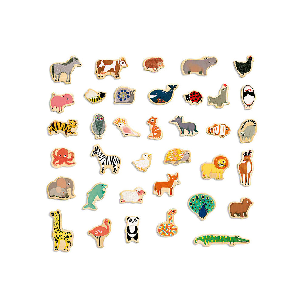 Djeco Wooden Magnetic Magnimo Animal Puzzle Set 22x19.2cm Kids Toy 2y+ (36 Pieces) — image 2