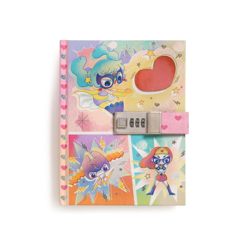 Djeco Lam Notebook/Journal w/ Combination Code Lock 15x20cm Kids/Children 8y+