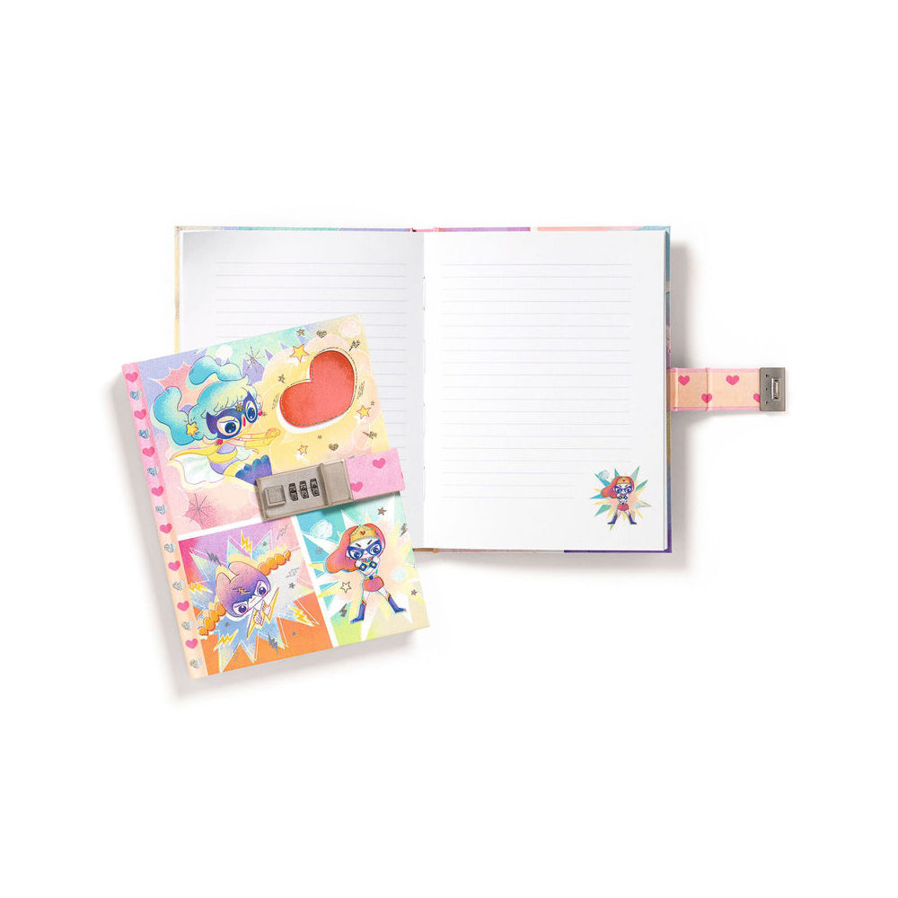 Djeco Lam Notebook/Journal w/ Combination Code Lock 15x20cm Kids/Children 8y+ — image 2