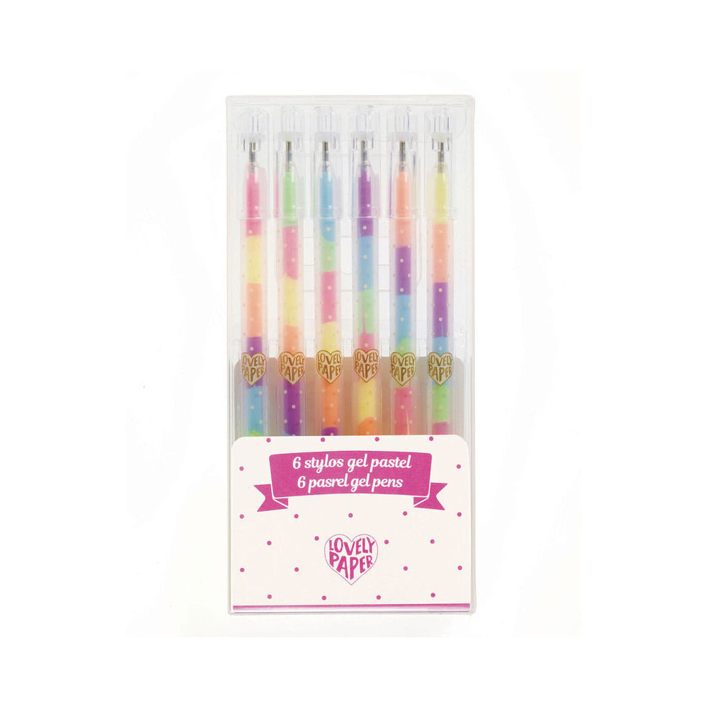 Djeco Pastel Rainbow Gel Pens Writing/Drawing Craft Kit Kids/Children 4y+ (6 Pieces)