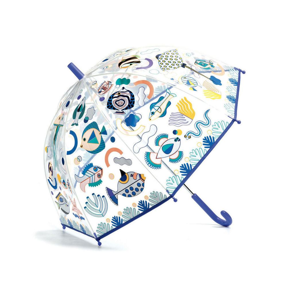 Djeco Fish Themed Colour Change PVC Child Umbrella Protection 67.5cm 3y+ (2 Pack) — image 2