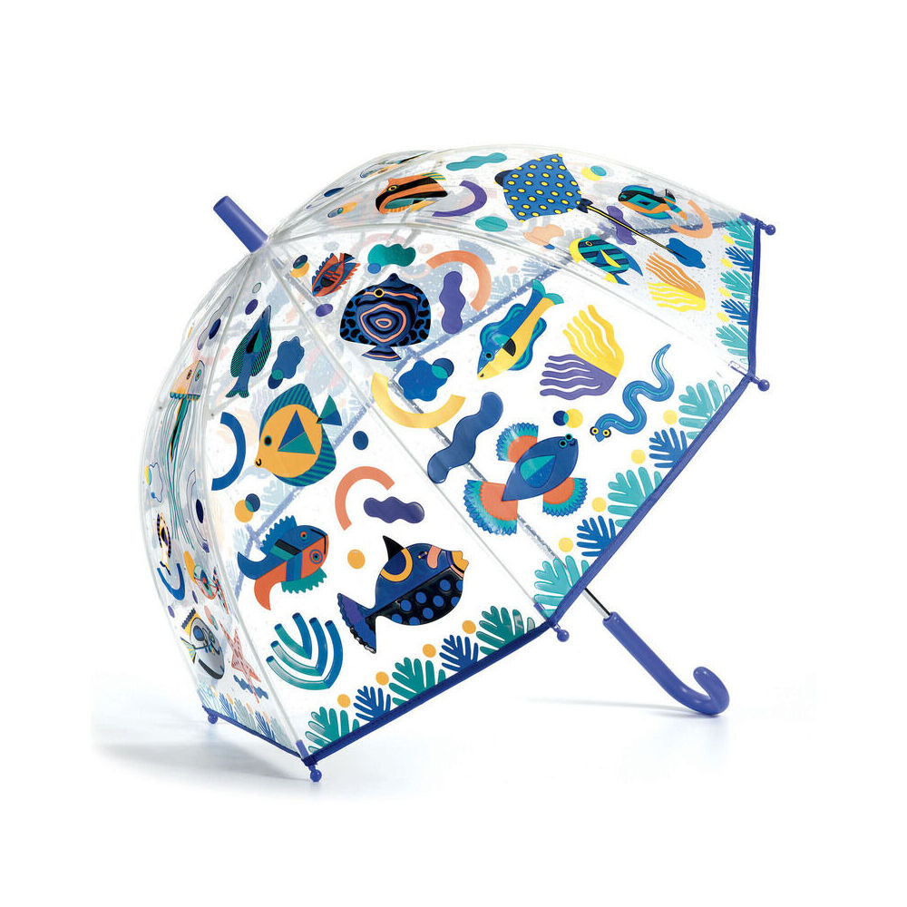 Djeco Fish Themed Colour Change PVC Child Umbrella Protection 67.5cm 3y+ (2 Pack) — image 3
