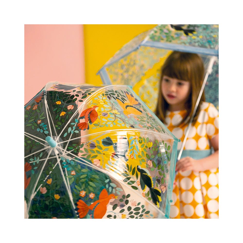 Djeco Wild Birds PVC Transparent Waterproof Adult/Children Umbrella 82cm 9+ (2 Pack) — image 5