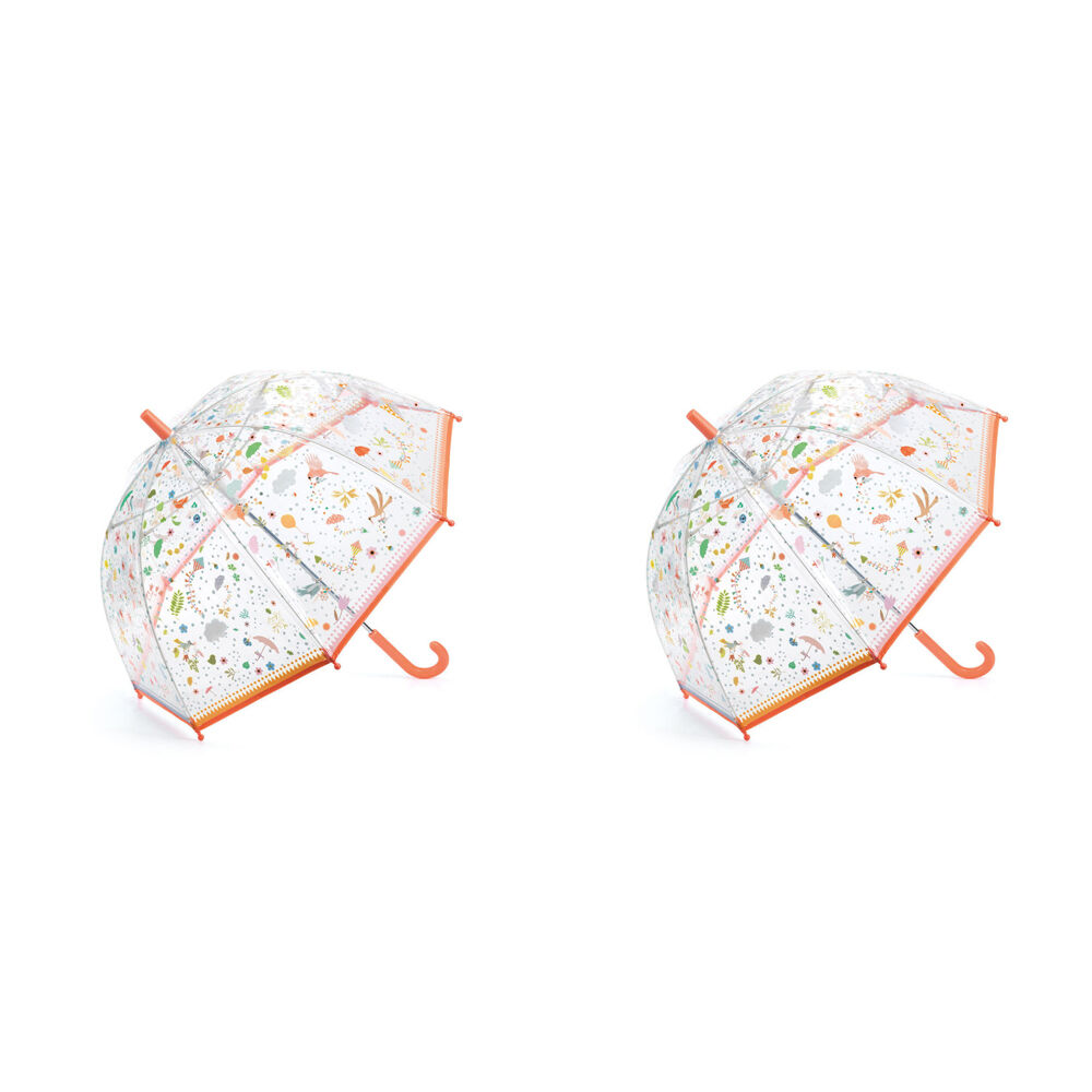Djeco Small Lightness Child Manual Dome Umbrella Protection PVC 67.5cm 3y+ (2 Pack)