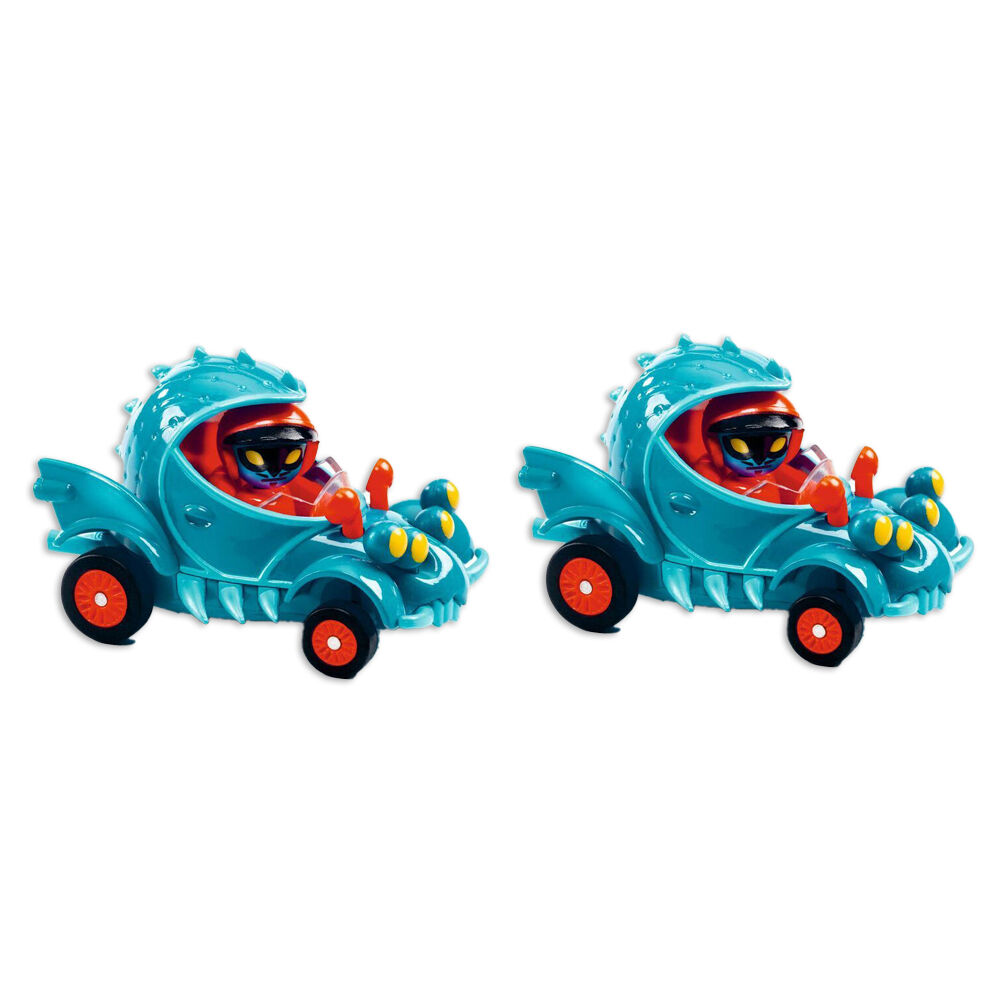 Djeco Funny Beast Crazy Motors Kids Miniature Toy Car 3y+/7x4x4cm Aqua/Red (2 Pack)