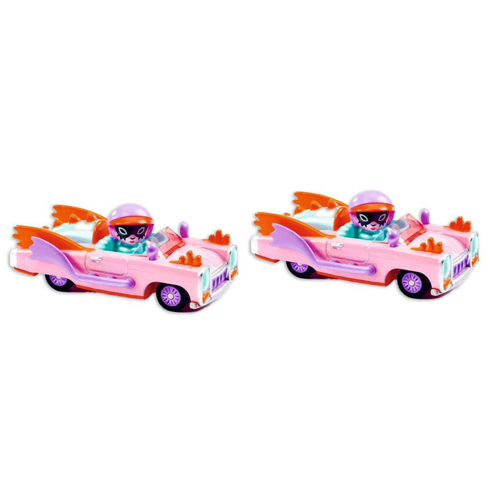 Djeco Pink Lady Crazy Motors Kids Miniature Toy Car 3y+/8x4x3cm Pink/Purple (2 Pack)