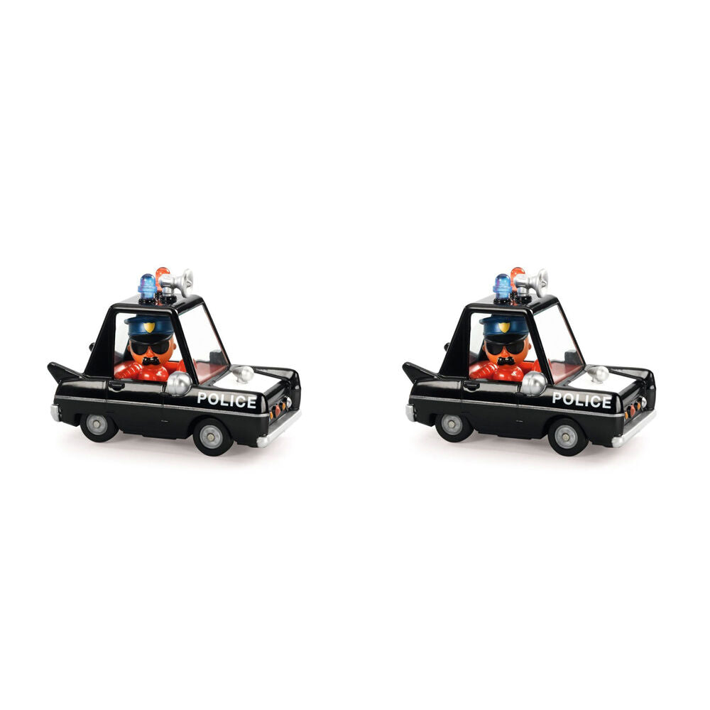 Djeco Police Crazy Motors 4x7cm Kids/Children Racing Car Fun Play Toy 3y+ (2 Pack)