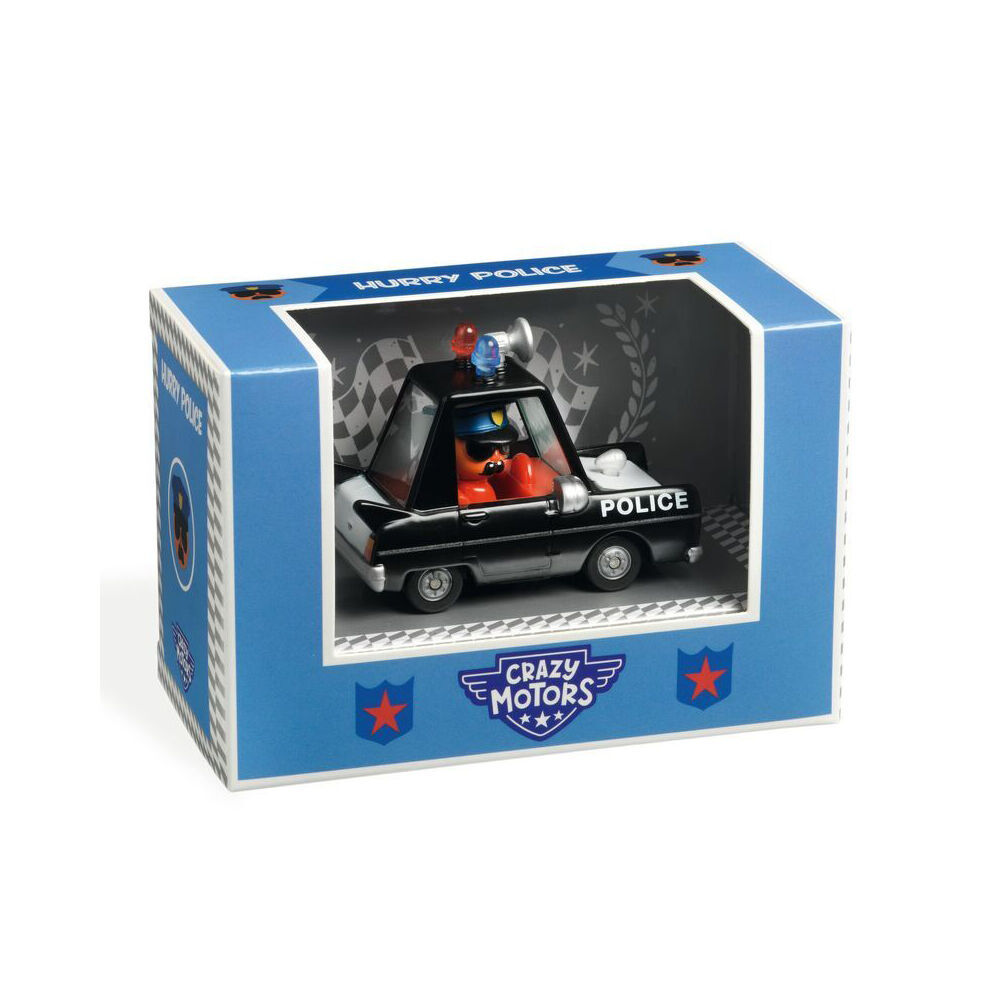 Djeco Police Crazy Motors 4x7cm Kids/Children Racing Car Fun Play Toy 3y+ (2 Pack) — image 3