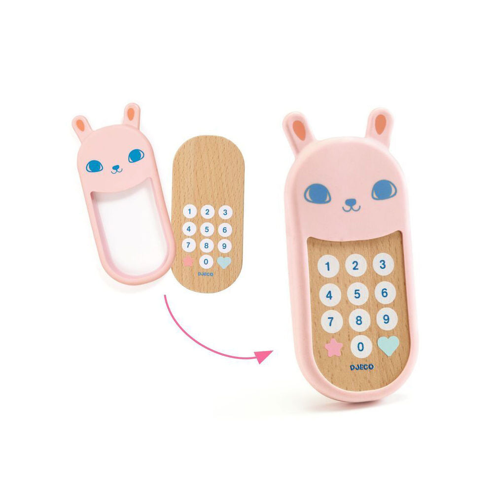 Djeco Baby Cat Handbag w/ Phone/Keys/Accessories Kids Pretend Play Toy 18m+ (7 Pieces) — image 3