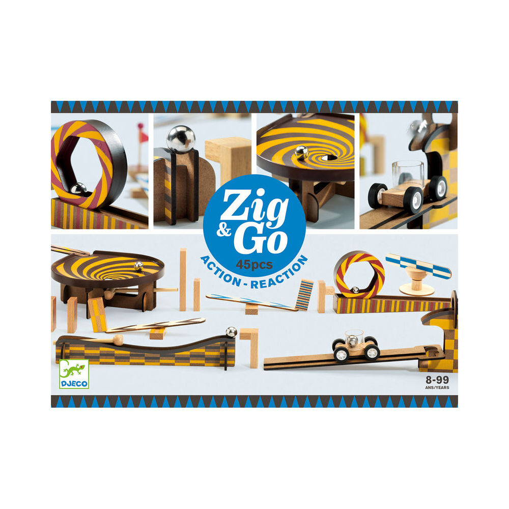 Djeco Zig & Go w/ Wooden Domino Kids/Children 33x25cm Play Toy Set 8y+ (45 Pieces) — image 2