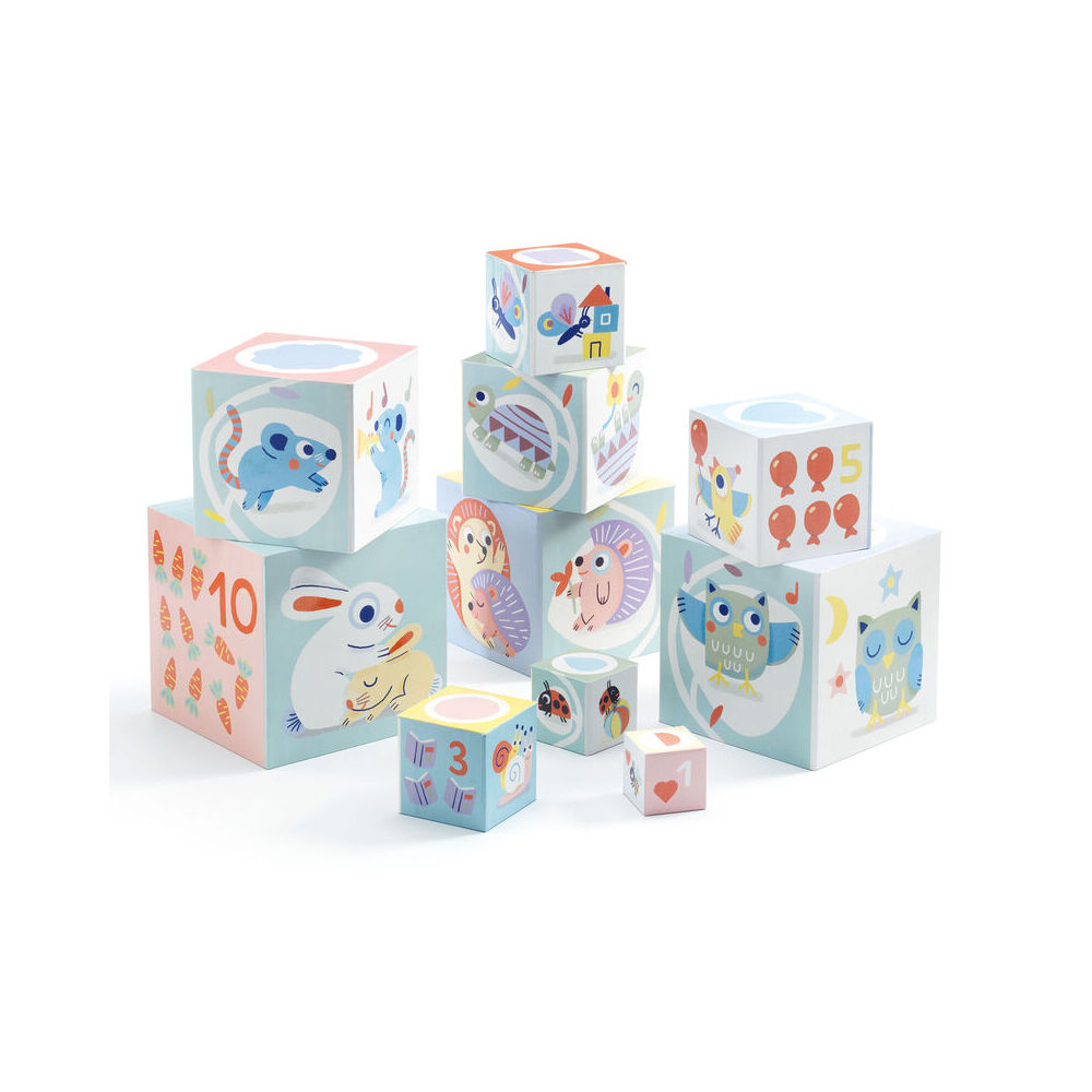 Djeco Babybloki Stacking Blocks Kids/Children Educational Fun Play Toy 12m+