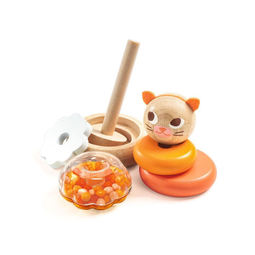 Djeco Wooden Stackitou Cat Stacker 14cm Kids/Children Educational Toy 10m+ — image 2