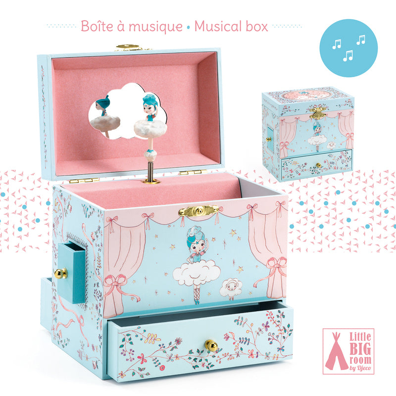 Djeco Ballerina on Stage 18cm Music Box Kids/Children Musical Wooden Play Toy 4+