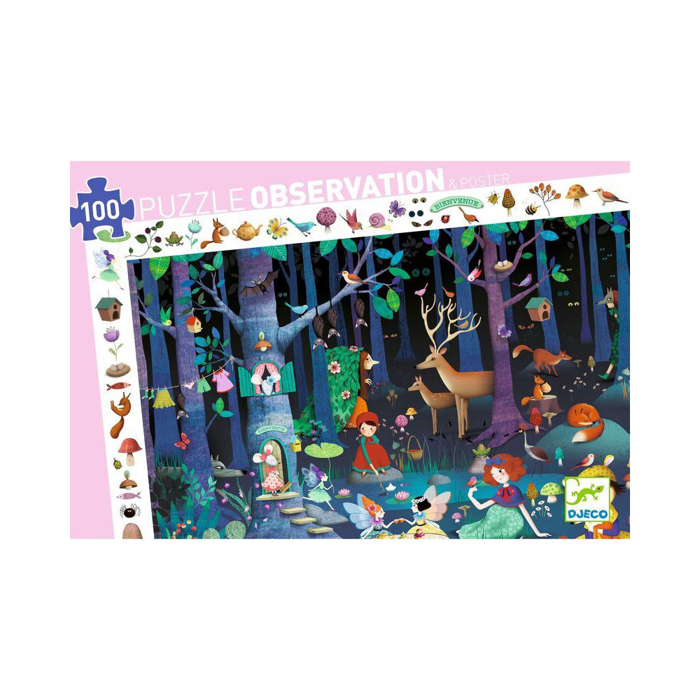 Djeco Enchanted Forest Observation Jigsaw Puzzle Kids Game 34x23cm 5y+ (100 Pieces) — image 2
