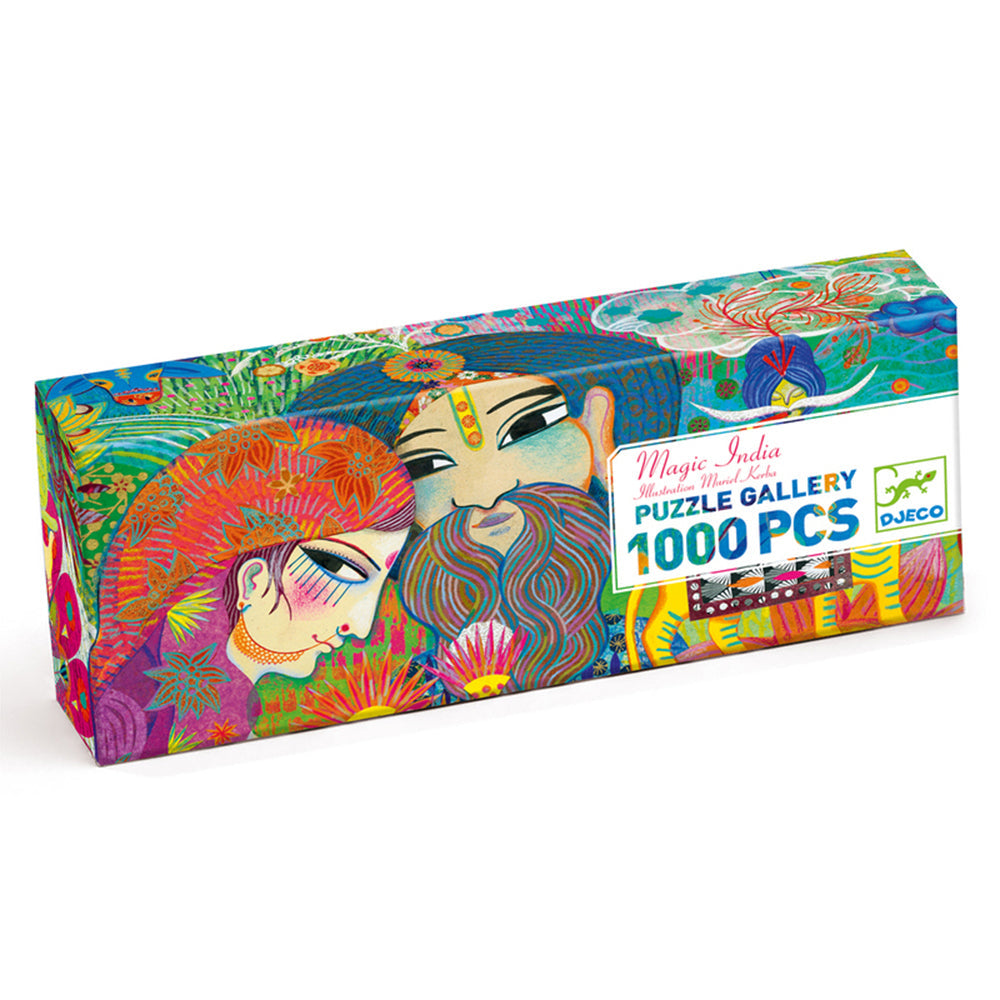 Djeco Magic India & 500pc Yokai Gallery Jigsaw Puzzle Kids Game Combo Set (1000 Pieces) — image 5