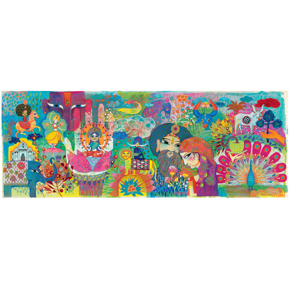 Djeco Magic India & 500pc Yokai Gallery Jigsaw Puzzle Kids Game Combo Set (1000 Pieces) — image 6
