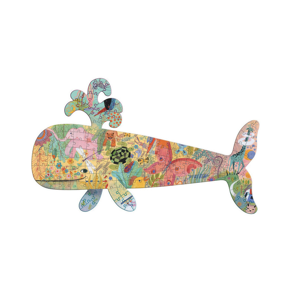 Djeco Whale Shaped Art Jigsaw Puzzle Kids/Children Game 34x23cm 6y+ (150 Pieces)
