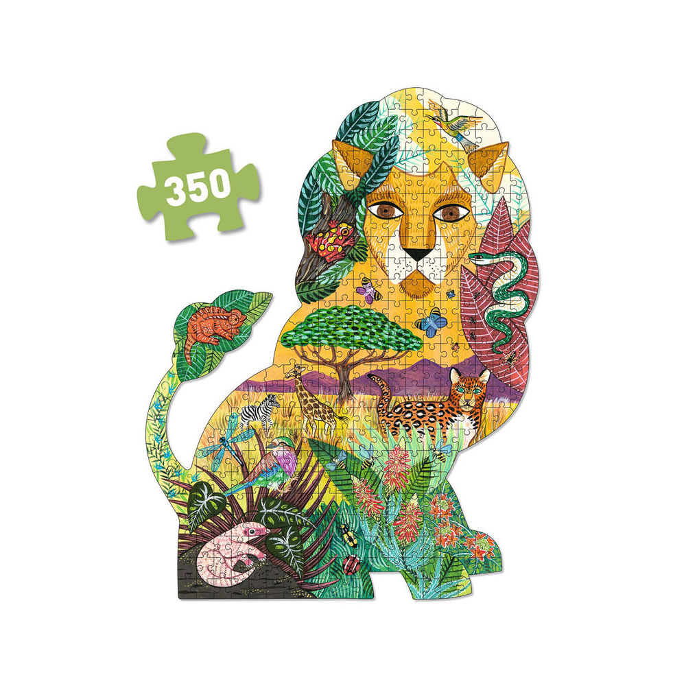 Djeco Lion Shaped Art Jigsaw Puzzle Kids Educational Game 46x60cm 7y+ (350 Pieces) — image 2