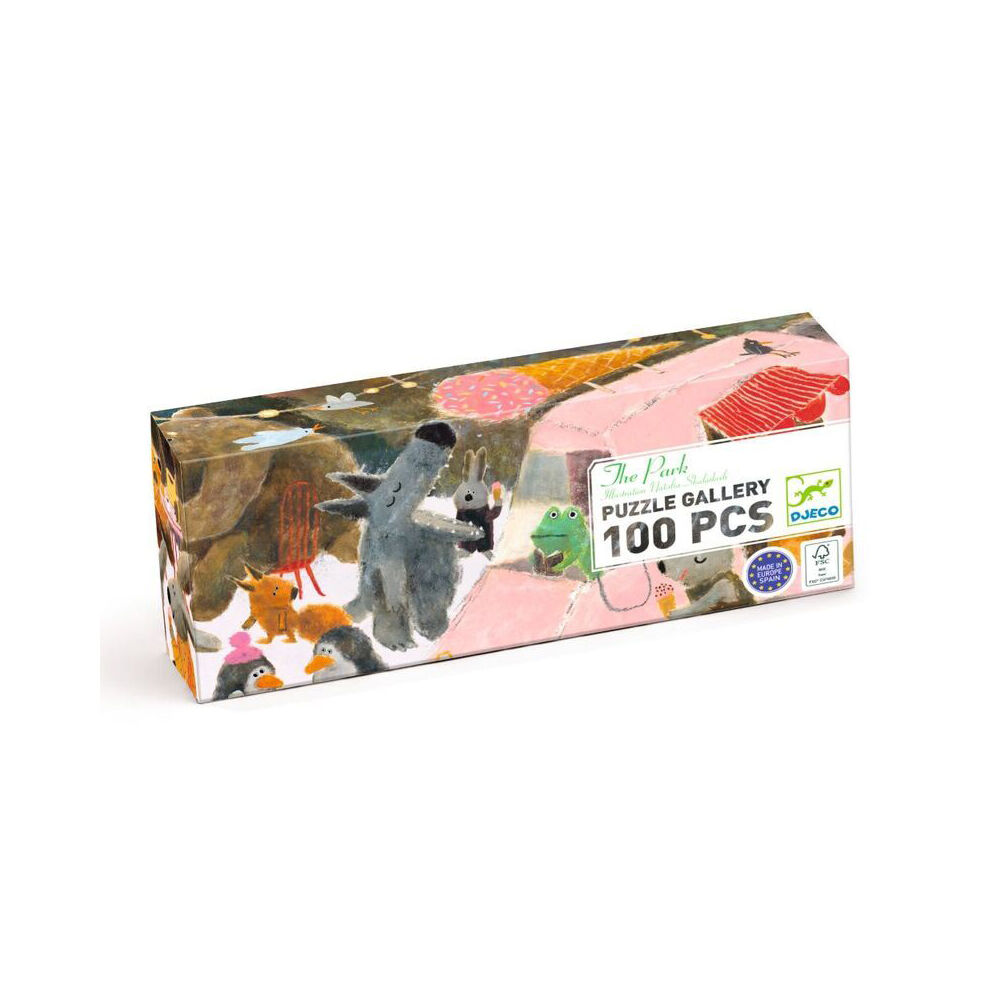 Djeco The Park Gallery Kids Educational Activity Puzzle w/ Poster 5y+ (100 Pieces)