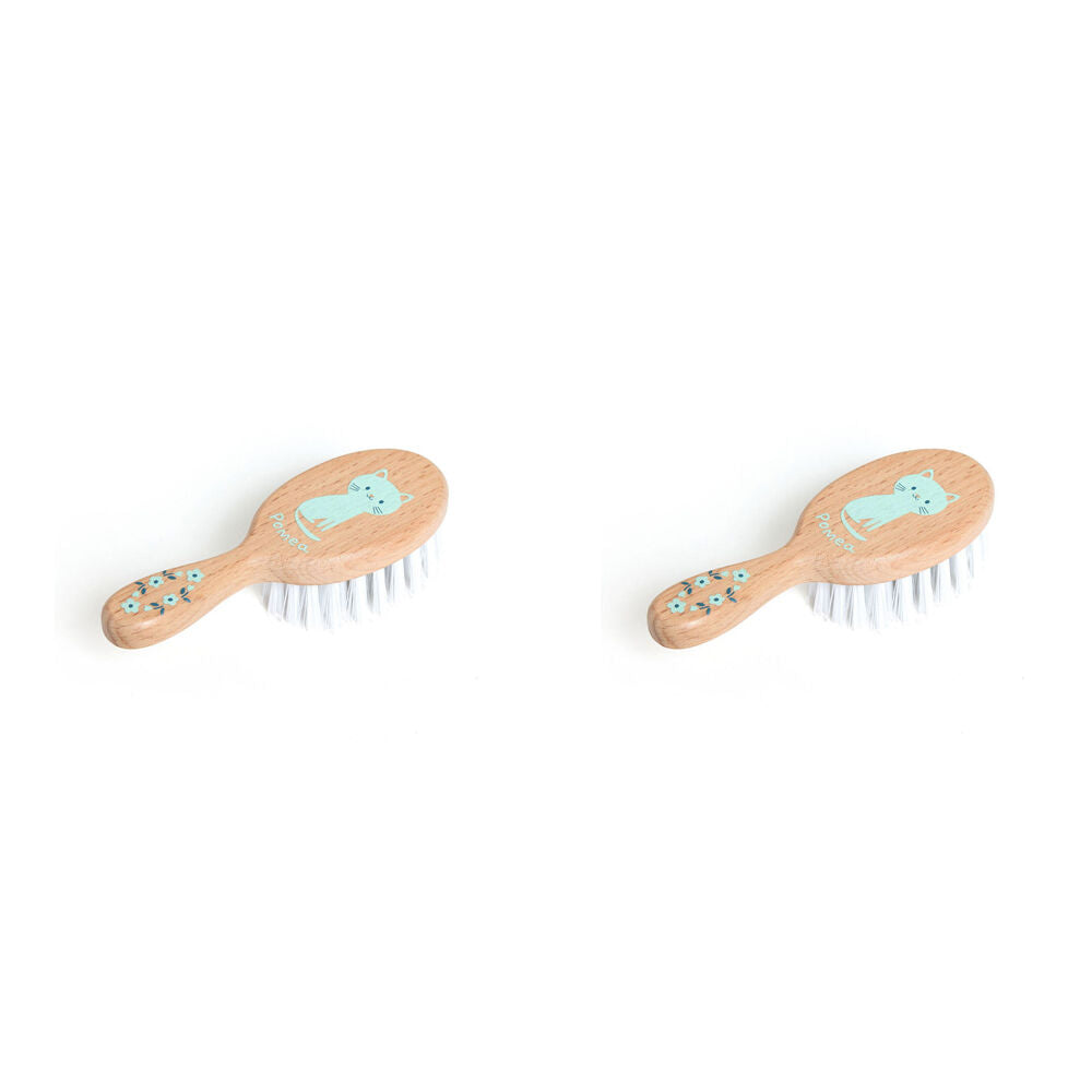Djeco 11cm Lovely Doll Hair Brush Kids/Children Pretend Play Accessory 3y+ (2 Pack)