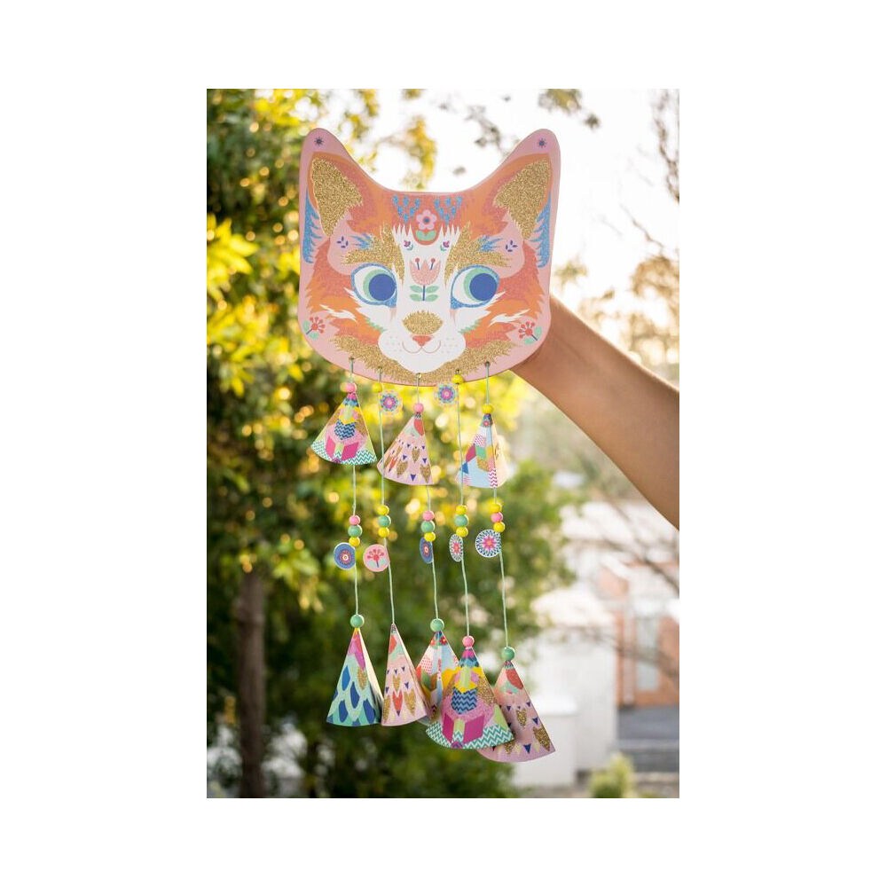 Djeco Do It Yourself Kitty Wind Chimes Kids/Children Creative Activity Kit 6+ — image 9