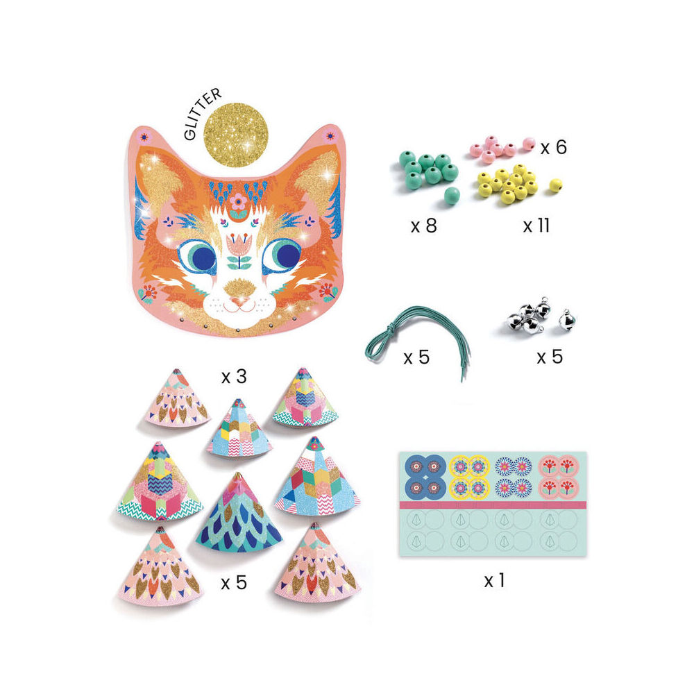 Djeco Do It Yourself Kitty Wind Chimes Kids/Children Creative Activity Kit 6+ — image 2