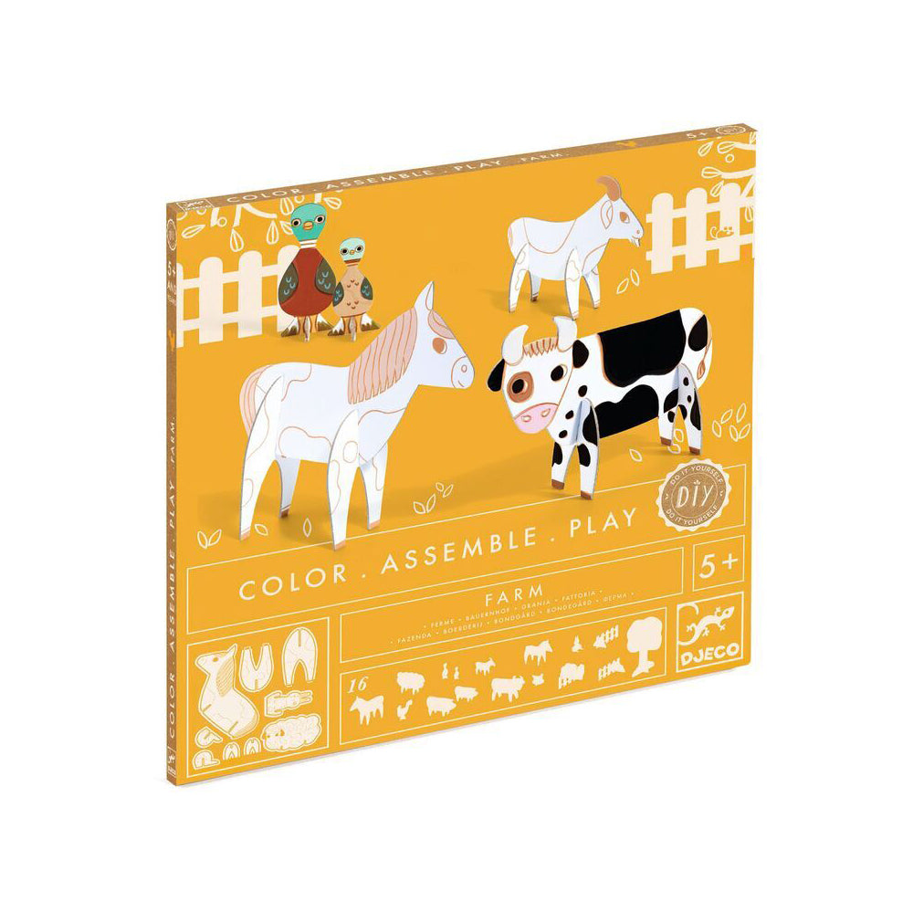 Djeco Cut Out Farm Kids/Children Interactive Creative Craft Kit Toys 5y+