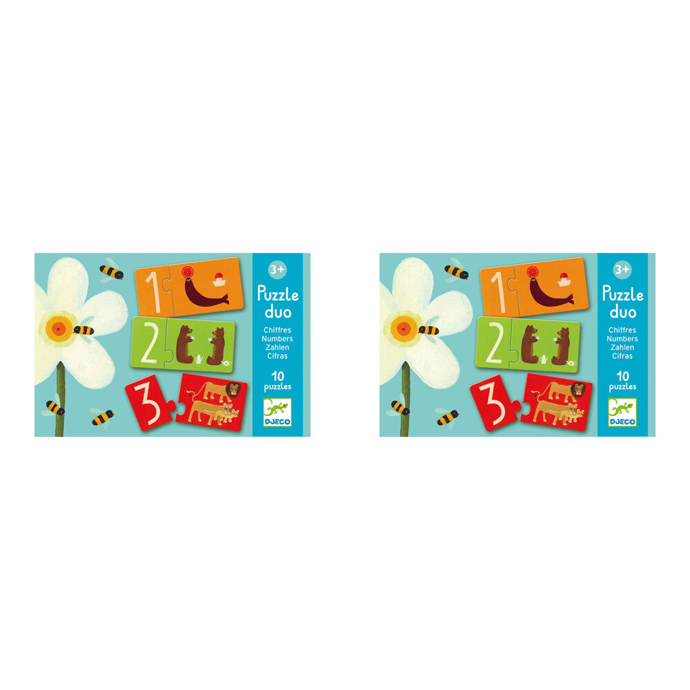 Djeco Duo Numbers Jigsaw Puzzle Kids/Children Educational Game Play 2y+ (40 Pieces)