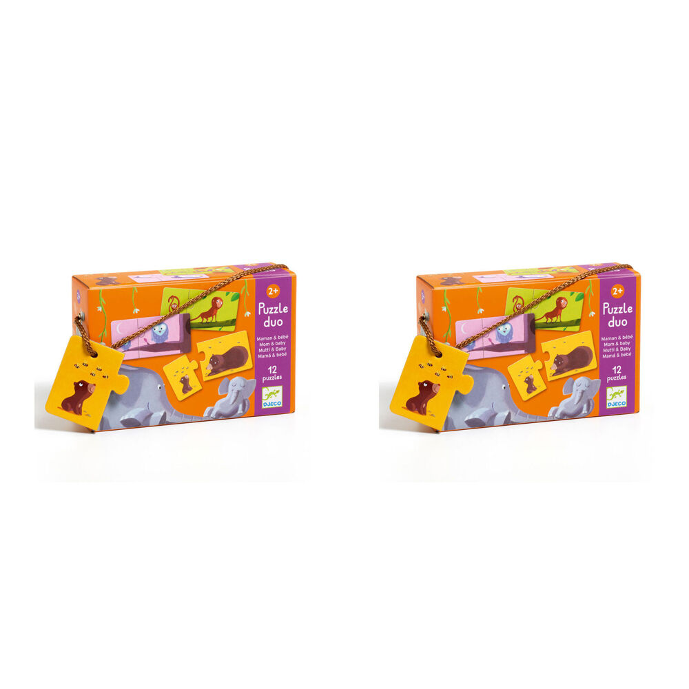 Djeco Duo Mum & Baby Jigsaw Puzzle Kids/Children Educational Game 2y+ (48 Pieces)
