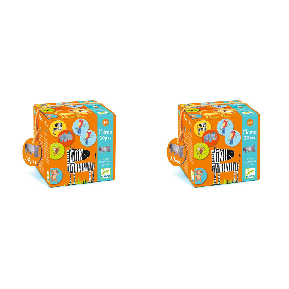 Djeco Jungle Memory Game Kids/Children Educational/Learning Play 3y+ (60 Pieces)
