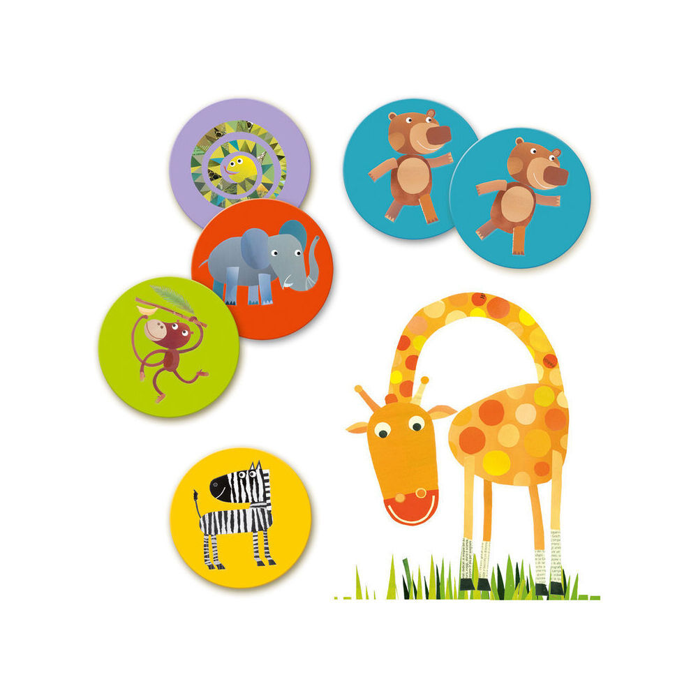 Djeco Jungle Memory Game Kids/Children Educational/Learning Play 3y+ (60 Pieces) — image 2