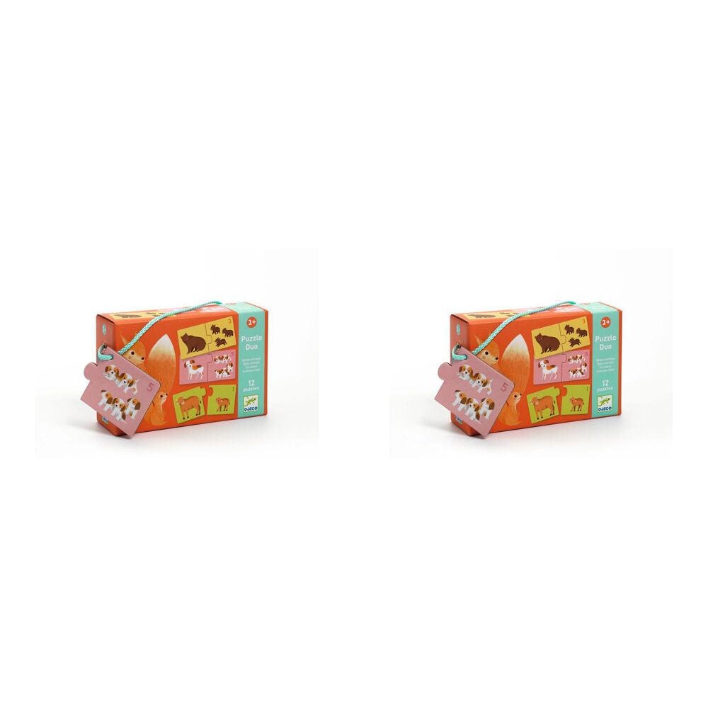 Djeco Duo Baby Animals Puzzle Kids/Children Educational Play Game 2y+ (48 Pieces)