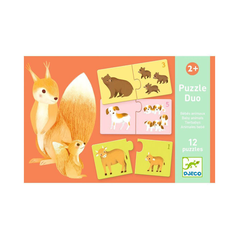 Djeco Duo Baby Animals Puzzle Kids/Children Educational Play Game 2y+ (48 Pieces) — image 3