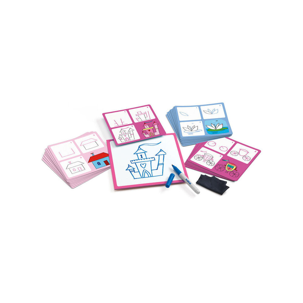 Djeco Step by Step Josephine Learn to Draw Basic Fun Play w/ White Board 4y+ — image 3