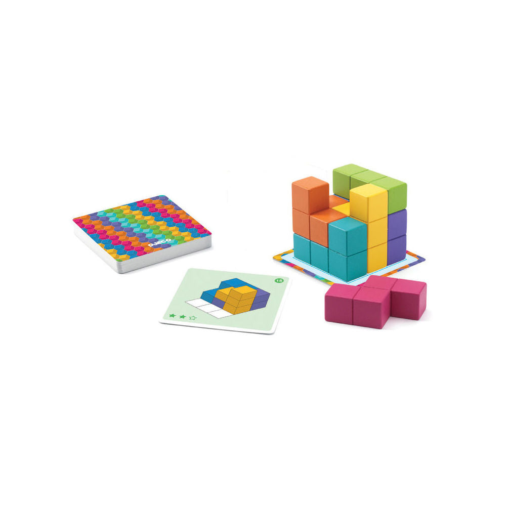 Djeco Cubissimo Sologic Kids/Children Play Board Game w/ 60 Challenges 7y+