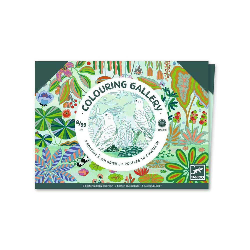 Djeco Wilderness Colouring Gallery Kids/Children Educational Art Activity 8y+