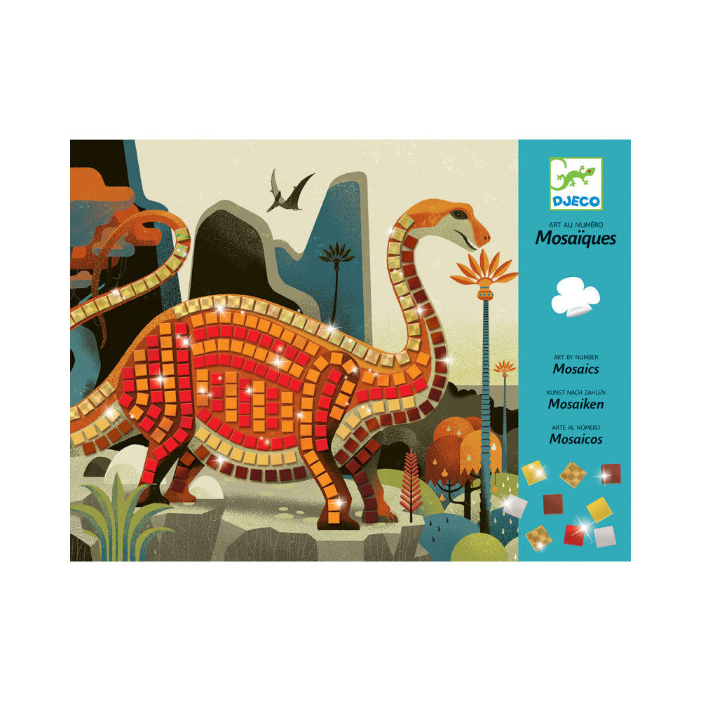 Djeco Dinosaurs Mosaic Art/Craft Kids/Children Activity Creative Kit 4y+