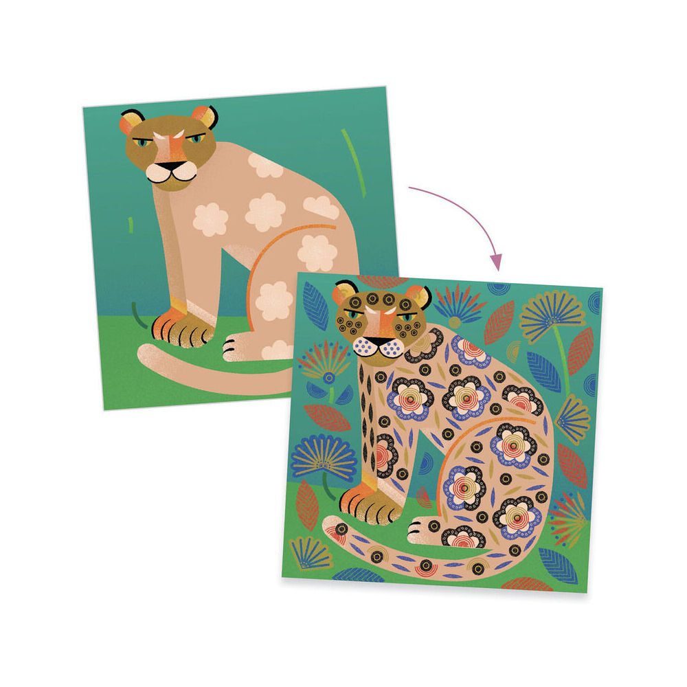 Djeco Patterns & Animals Clear Stamps 24x4cm Kids/Children Craft Kit 7y+ — image 4