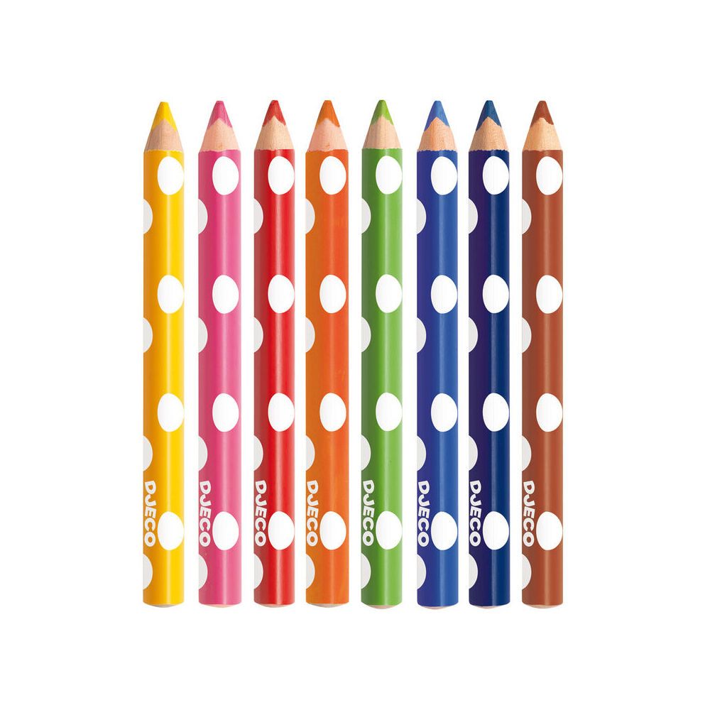 Djeco Little Ones Coloured Pencil Kids/Children Drawing/Colouring 18m+ (8 Pieces) — image 2