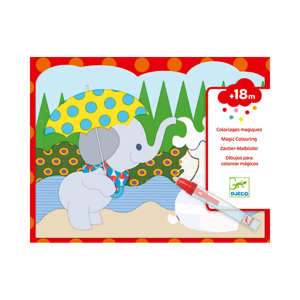 Djeco Hidden Outside Water Colouring Kids/Children Art Activity Set 18m+