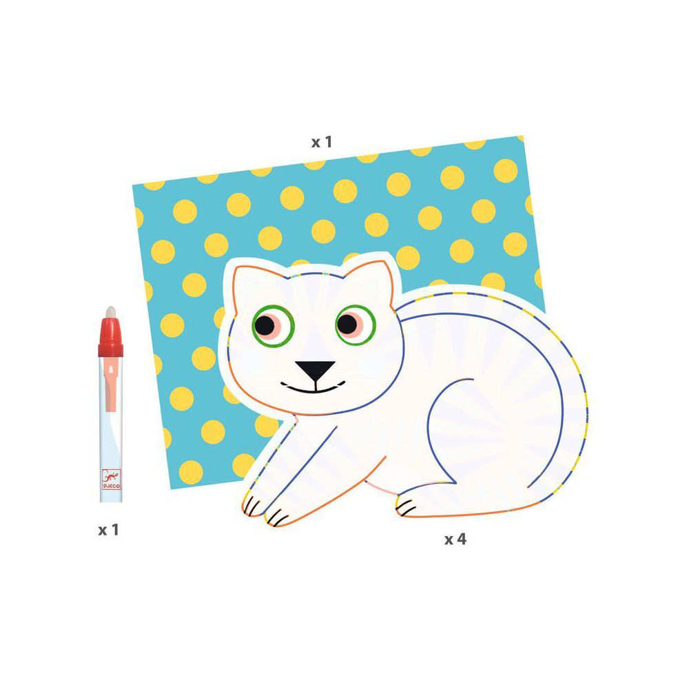 Djeco Animalo-Ma Water Colouring Kids/Children Art/Craft Activity Set 18m+ — image 3
