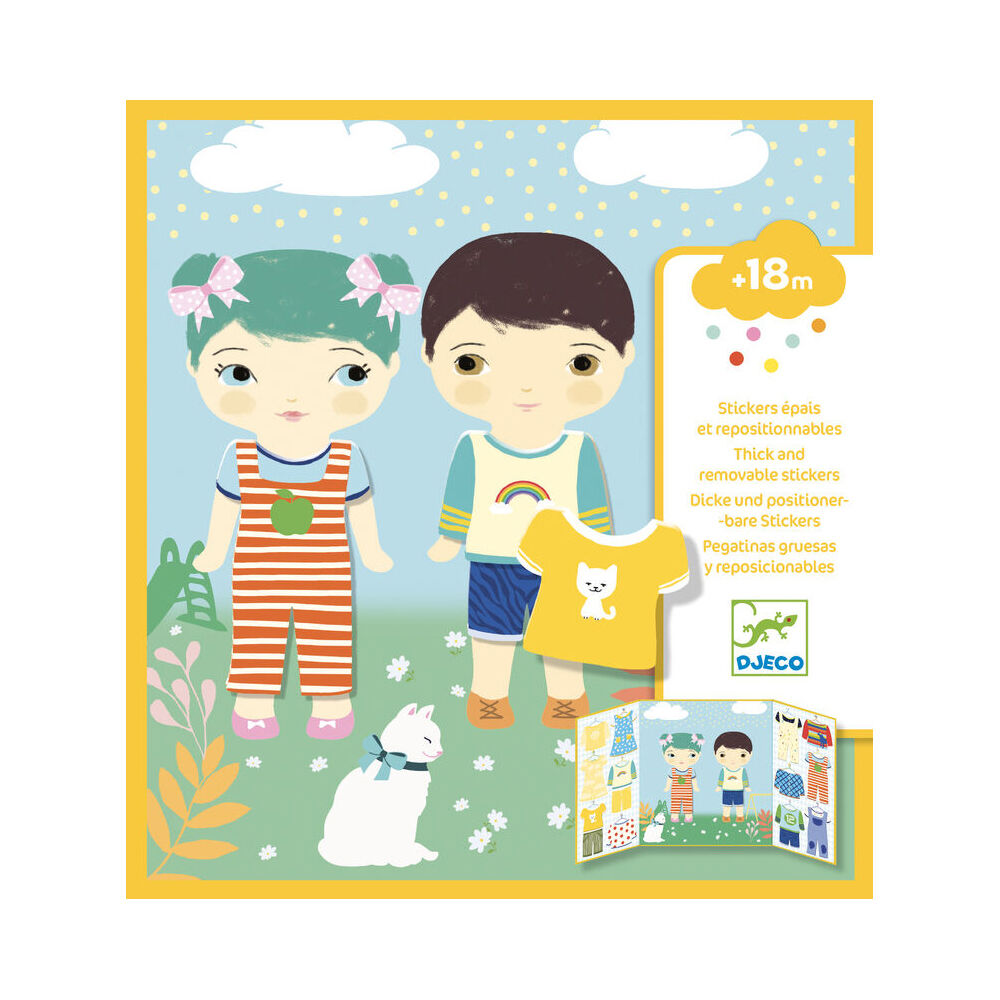 Djeco Clothes Stickers Set Kids/Children Art/Craft Activity Fun Play 18m+ (2 Pack) — image 2